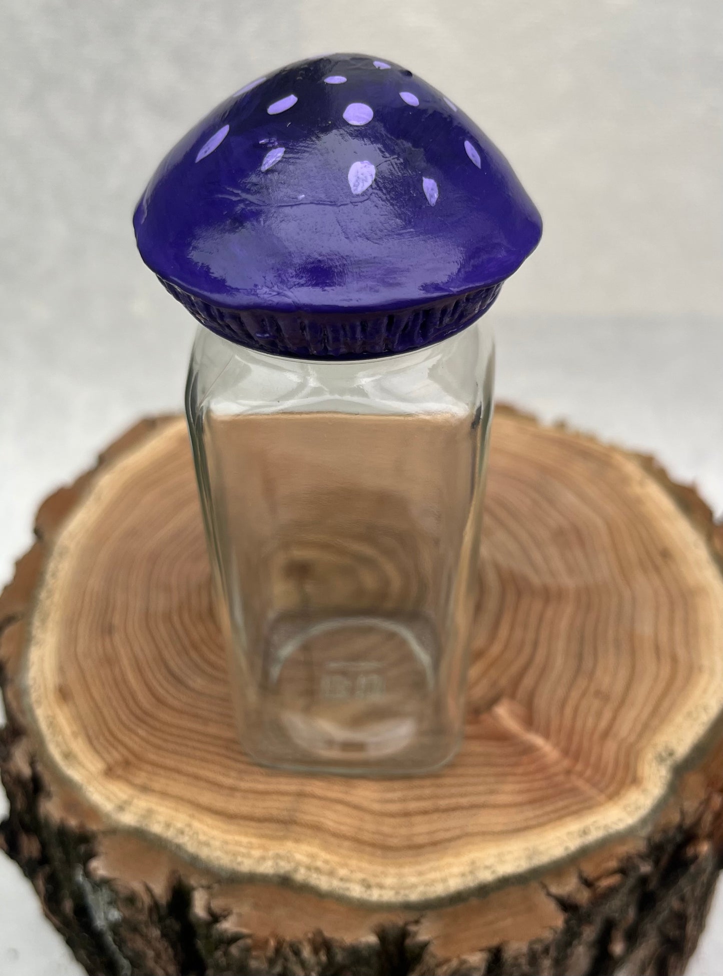 Spotted Violet Cort Mushroom Herb Jar