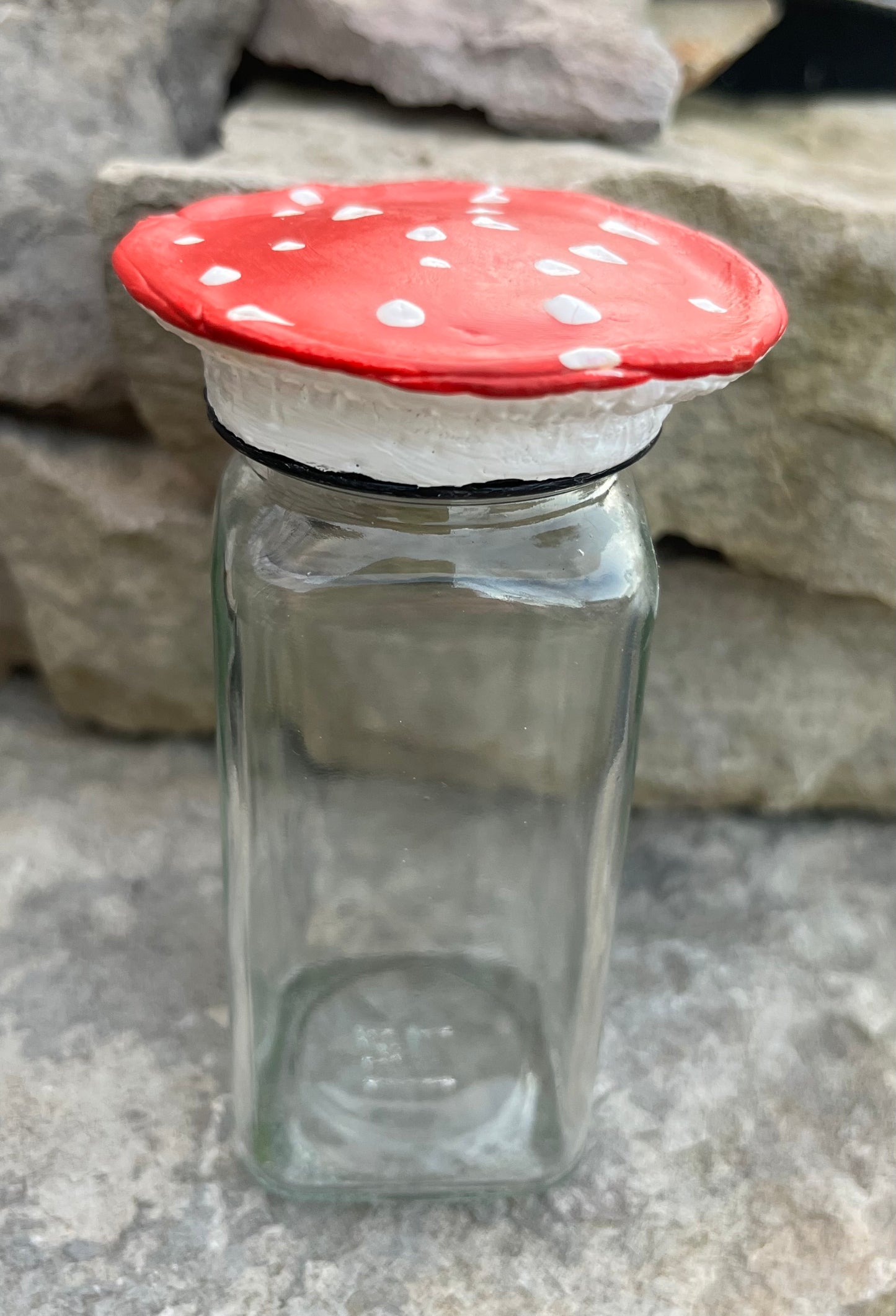 Amanita Mushroom Herb Jar