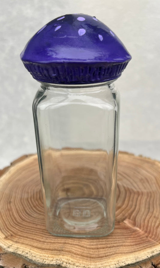 Spotted Violet Cort Mushroom Herb Jar